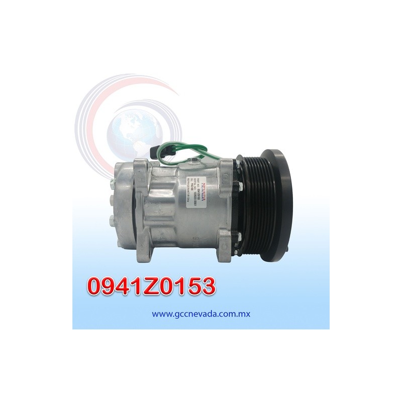 COMPRESOR 709 SHD7H15 4487/4726 TOMA HORIZONTAL MUFFLER PAD GK R-134-A 8 OREJAS 8PK 132MM 24V NEVADA ASIA | GCC NEVADA