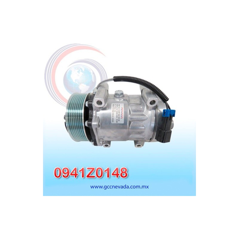 COMPRESOR 709 SD7H15 4885 TOMA HORIZONTAL ROTOLOCK MD R-134-A T/P 8PK 119MM 12V NEVADA ASIA | GCC NEVADA