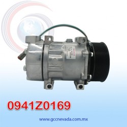 COMPRESOR 709 SD7H15 8295 SCANIA G410 AÑO 20/21 TOMA VERTICAL MUFFLER R-134-A T/P 10PK 120MM 24V NEVADA ASIA | GCC NEVADA