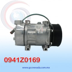 COMPRESOR 709 SD7H15 8295 SCANIA G410 AÑO 20/21 TOMA VERTICAL MUFFLER R-134-A T/P 10PK 120MM 24V NEVADA ASIA | GCC NEVADA