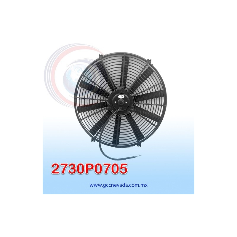 MOTOR ELECTRO VENTILADOR UNIV 16" L ASPA RECTA 130W 12V 4 CARBONES NEVADA ASIA | GCC NEVADA