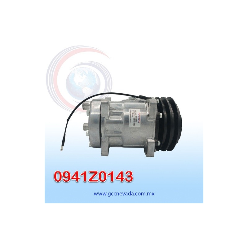 COMPRESOR 709 SD7H15 TOMA HORIZONTAL O-RING R-134-A 8 OREJAS 2A 132MM 12V NEVADA ASIA | GCC NEVADA