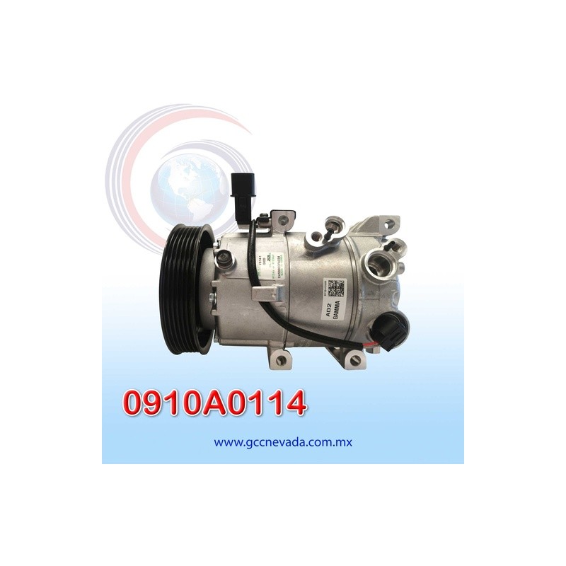 COMPRESOR HYUNDAI ELANTRA 1.6L / CRETA AÑO 14/17 / KIA SOUL 1.6L / FORTE 1.6L 14/19 T/P 6PK 129MM 12V VS14E HANON COREA | GCC NE