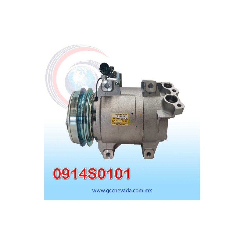 COMPRESOR MITSUBISHI L200 SPORTERO AÑO 08-15 / TRITON 05-14 T/P 2.5LTS DIESEL 1A 124MM 12V DKS15D VALEO TAILANDIA | GCC NEVADA